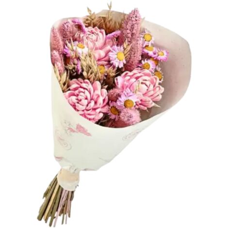Bouquet de fleurs séchées Rose 50 cm