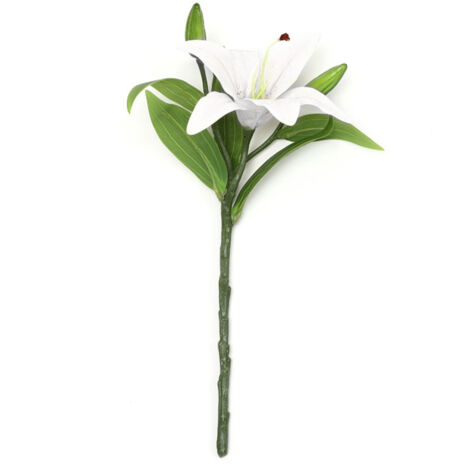 Bouquet de Lys de Simulation Unique, Bouquet de Mariage Artificiel Fausse Plante de Lys de Mariée pour la Maison Bricolage Centres de Table Décor de Fête (Z)