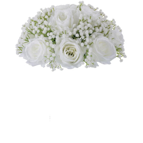 Bouquet de Roses Artificielles pour Centrepiece de Mariage - Décoration de Table en Soie pour Fête à la Maison