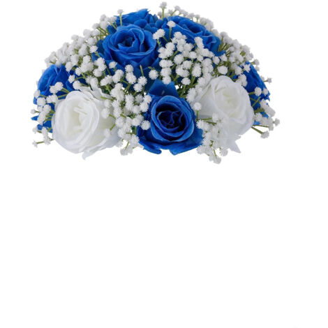 Bouquet de Roses Artificielles pour Centrepiece de Mariage - Décoration de Table en Soie pour Fêtes à la Maison