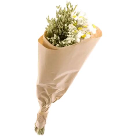 Bouquet Fleurs Séchées mix blanc déco 50 cm