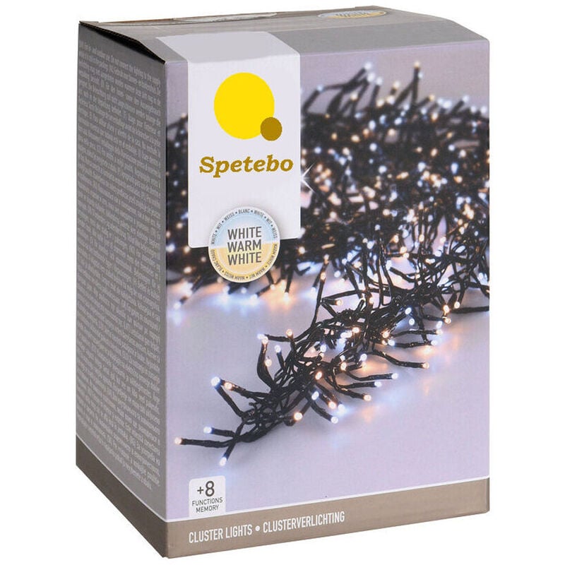 Bouquet lumineux 3000 led - blanc froid et blanc chaud / 22 m