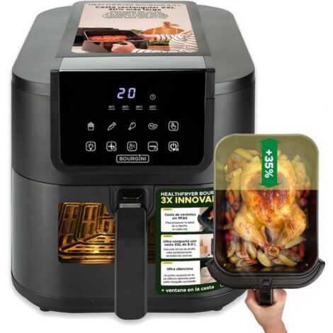 BOURGINI AIR FRYER SLIM 8L FREIDORA DE AIRE