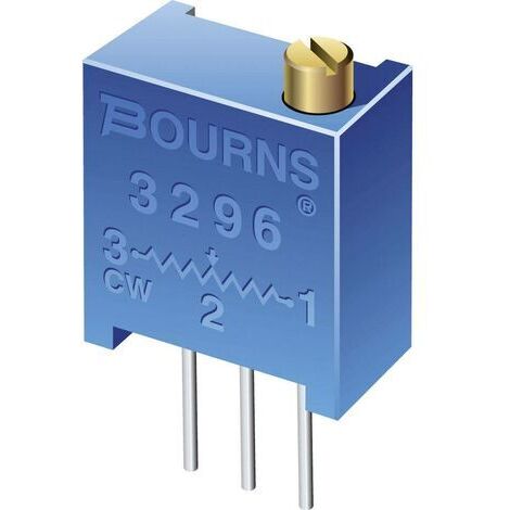 Bourns 3296W-1-204LF 3296W-1-204LF Potentiomètre variable 25 tours linéaire 0.5 W 200 kΩ 9000 ° 1 pc(s) W14565