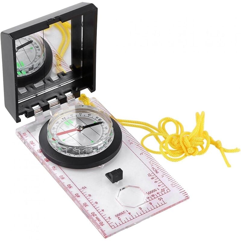 Image of Multifunktionaler Navigationskompass mit Lineal und Notfallset für Outdoor-Aktivitäten