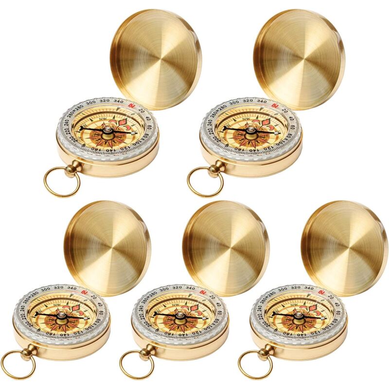 Boussole de survie de camping Boussole de poche en métal Boussole pour enfants pour la randonnée Camping Chasse Outil de navigation militaire en