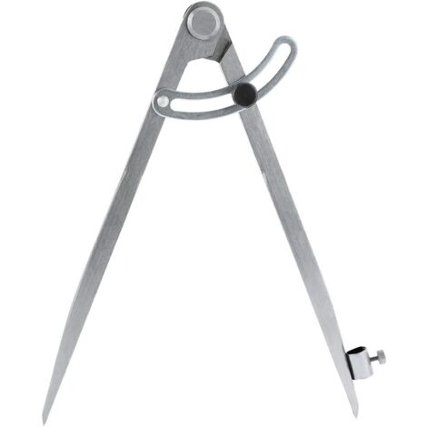 Boussole professionn pour le travail du bois avec aile et porte-crayon, grande boussole idéale pour la géométrie, le dessin, le dessin, boussole crayon parfaite pour charpentier (200 mm)