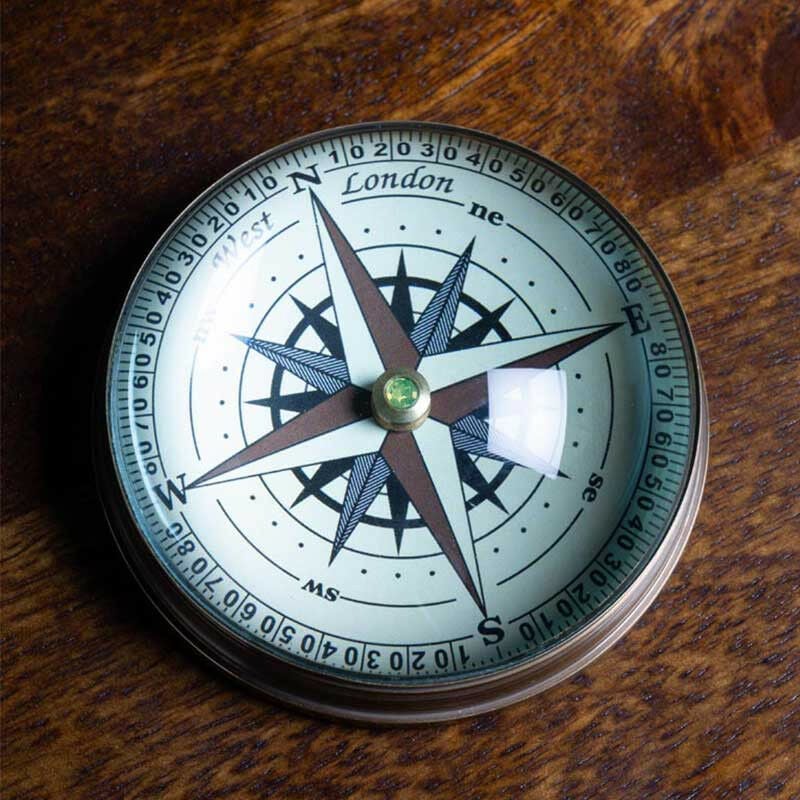 Boussole verre bombé 8x4cm