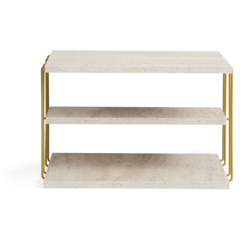 Bout de canapé effet pierre