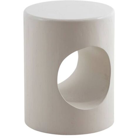 Bout de canapé en bois blanc peint Amelie