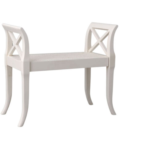 Bout de lit 65x23x37 cm en bois blanc