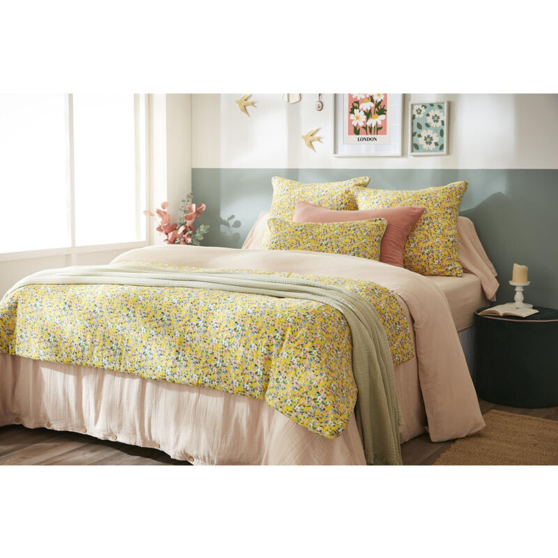 L'effet Papillon - Bout de Lit 90 x 200 cm – Gaze de Coton Imprimée Manon