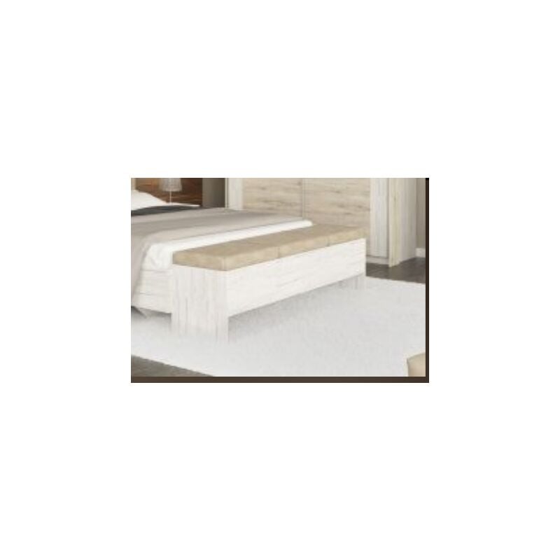 Azura Home Design - banc avec coffre Blanc beige 160cm