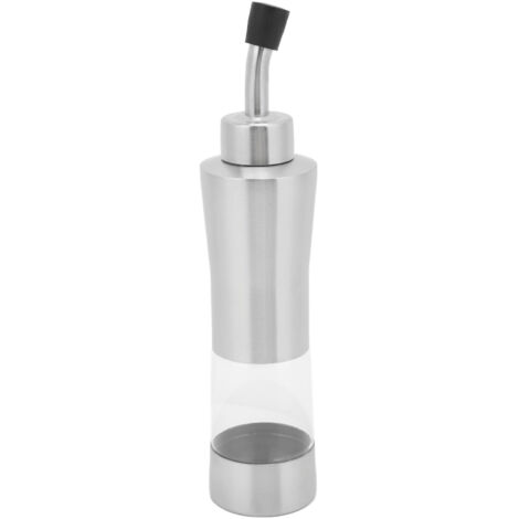 Bouteille à huile d'olive en acier inoxydable 304 avec bec verseur et fenêtre transparente pour cuisine