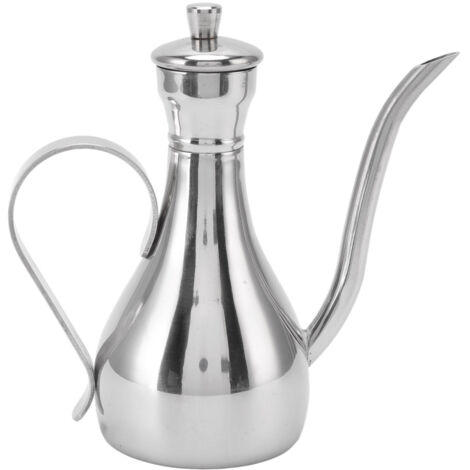 Bouteille à huile en acier inoxydable 304, 350ml pour cuisine, filtre résidus, distributeur d'huile pratique