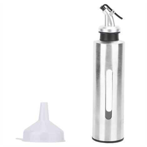 Bouteille à Huile en Acier Inoxydable, Verseuse Étanche pour Sauce Soja et Vinaigre