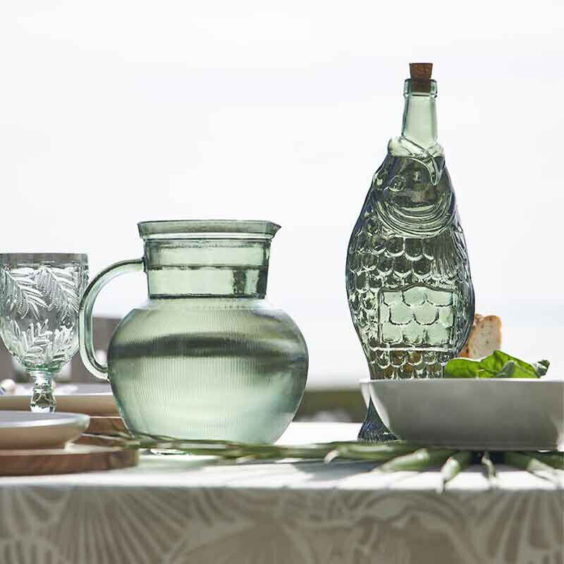 Bouteille carafe poisson sauge 12x33cm Bouteille carafe poisson sauge 12x33cm