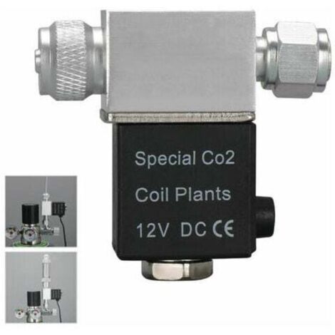 Bouteille CO2 et accessoires pour aquarium Électrovanne pour Aquarium Système de CO2 Régulateur DC 12V Sortie Connecter M10  1 Filetage Externe Tête Unique Silencieux Version Basse Température - Prise