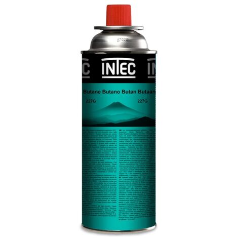 Bouteille de gaz Butane 227gr Cartouche de gaz Camping Compacte Encliquetable Réchaud Desherbeur INTEC