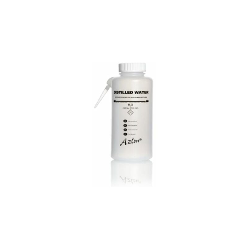 Rs Pro - Bouteille de laboratoire bouchon Blanc , graduée, 500ml, en Polyéthylène basse densité, à Col Large ( Prix pour Paquet de 5 )
