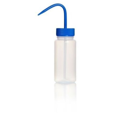 Bouteille de laboratoire RS PRO bouchon Bleu Non, 250ml, en Polyéthylène basse densité, à Col Large ( Prix pour Paquet de 5 )