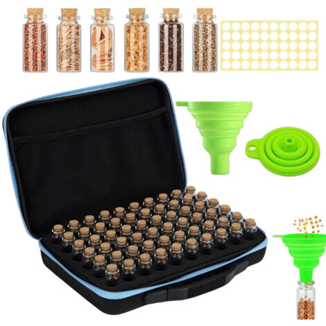 Bouteille de rangement pour graines et grains en brique de verre peinte, sac de rangement pour bouteille de sable à souhaits, pièces décoratives à faire soi-même