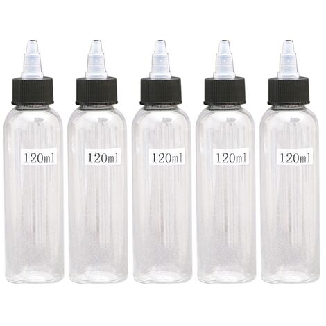 Bouteille de tatouage vide avec vis, 50ld, 5 pièces, encre de tatouage, Pigment de maquillage, pour usage domestique, pour artistes de Salon,120ML