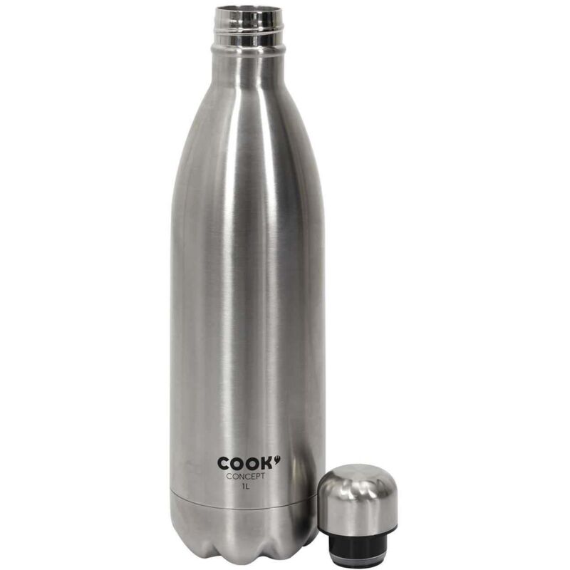 Bouteille de transport isotherme en inox 1 litre