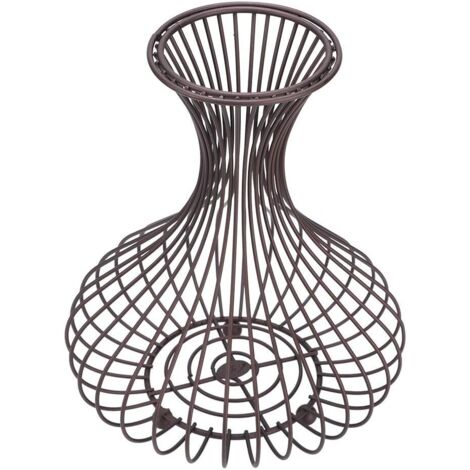 Bouteille de vin seau Liège support panier de rangement fer Liège collecteur conteneur plateau casier à vin (mat patine)