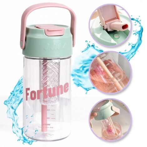 Bouteille d'eau Fortune BD35 800 ml avec panier et paille