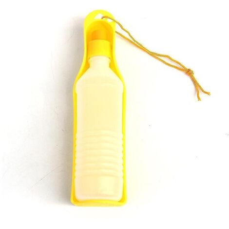 Bouteille d'eau pliable en plastique rouge pour chien, gamelle de 250/500 ml