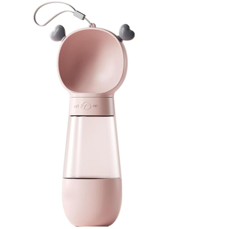 Jusch - Bouteille d'eau portable pour chien, 2 en 1, bouteille d'eau portable pour chien de 350 ml, bouteille d'eau pour chien de grand diamètre