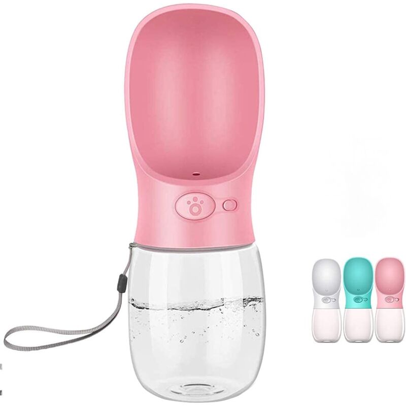 Bouteille d'eau Portable pour Chien, 350ml Bouteille d'eau de Voyage antibactérienne de qualité Alimentaire pour Chien et Chat, Eau Potable pour