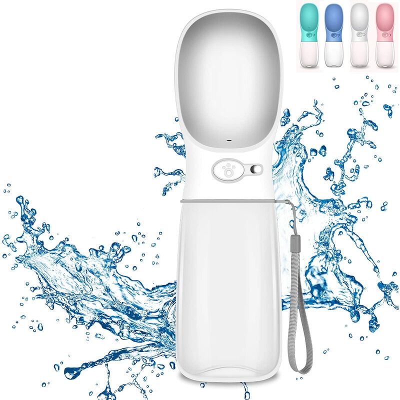 Bouteille d'eau pour Chien 550ml, Portable Voyage Gourde avec Bouton Lock pour Chien, Chat, Animaux de Compagnie sans BPA