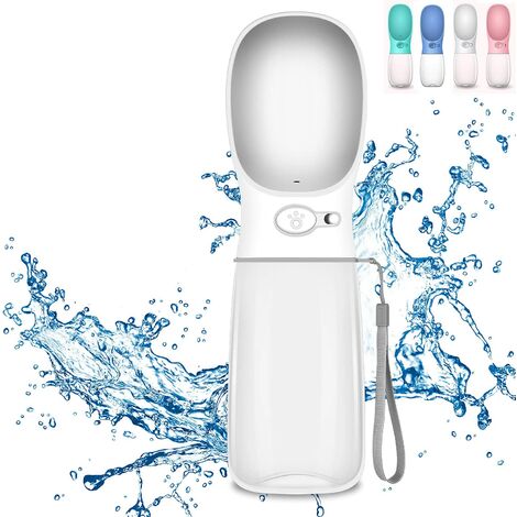 Bouteille d'eau pour Chien 550ml, Portable Voyage Gourde avec Bouton Lock pour Chien, Chat, Animaux de Compagnie sans BPA