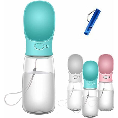 Bouteille d'eau pour chien de 550 ml, bouteille d'eau de voyage portable-blanc