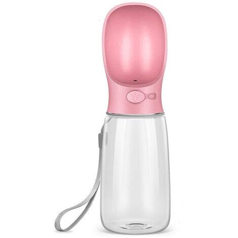 Bouteille D'Eau Pour Chien, Distributeur D'Eau Portable Anti-Fuite Pour Chiot Avec Mangeoire Pour Animaux De Compagnie En Plein Air, Randonnée, Voyage, Plastique De Qualité Alimentaire 550 Ml