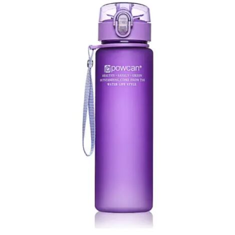 Bouteille d'eau sans BPA Bouteille d'eau de sport en plein air Violet 400 ml