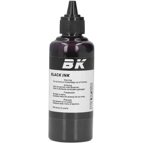Bouteille d'encre de recharge 100ML haute pureté pour imprimante HP - Noir