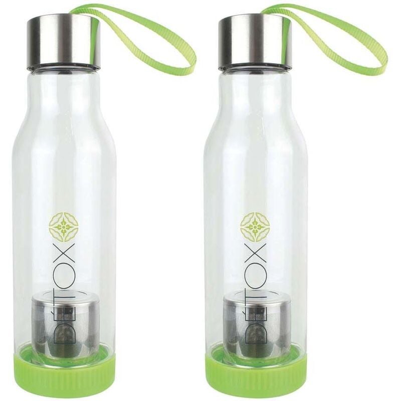 Take Away - Bouteille détox avec infusueur de thé intégré 500 ml (Lot de 2)