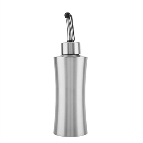 Bouteille d'huile en acier inoxydable de 250 ml, bouteille de vinaigre de sauce anti-fuite, distributeur de cuisine(A)