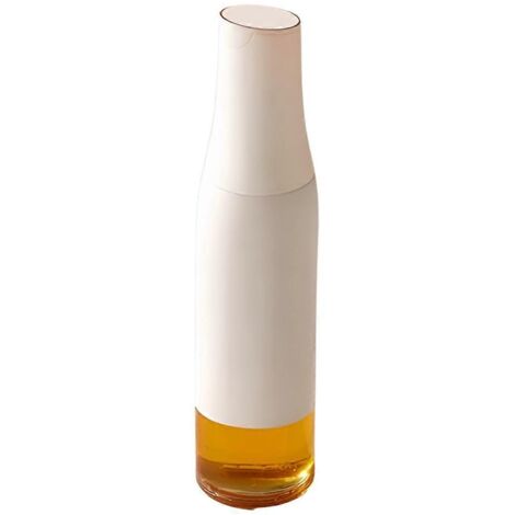 Bouteille d'huile en verre blanc avec interrupteur automatique, récipient pour condiments à l'huile d'olive.