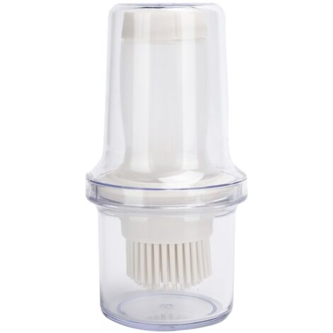 Bouteille d'huile pour barbecue en silicone avec pinceau et couvercle - Accessoire anti-poussière pour cuisson