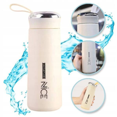 Bouteille ECARLA avec poignée, panier et tube 400 ml Beige clair BD12ZO
