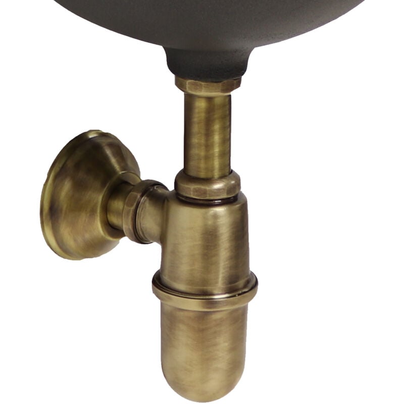 Siphon bouteille en laiton bruni no 1' drain pour évier de bassin de fontaine