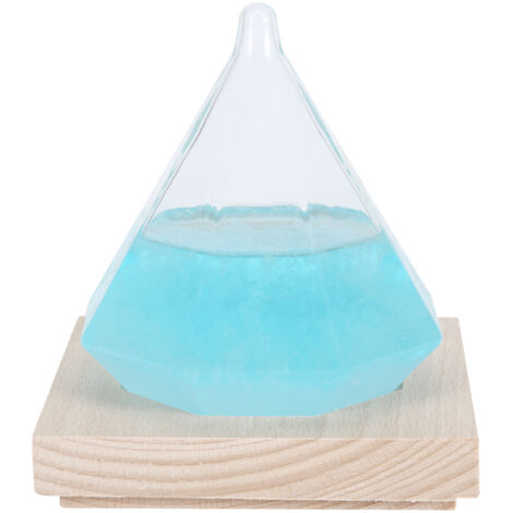 Bouteille en Verre Prédiction Météo Forme Diamant Originale Décoration Maison Cadeau Anniversaire Bleu