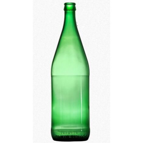 Bouteille en verre vert Vichy 1000 ml – Bouchon couronne – Pour eau et vin – Écologique et durable – Inferramenta