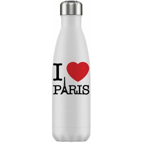 Bouteille I love Paris isotherme en inox
