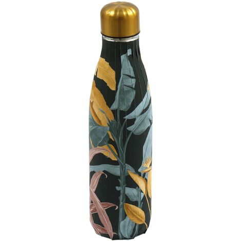 Bouteille isotherme en inox décorée 50 cl Feuillage