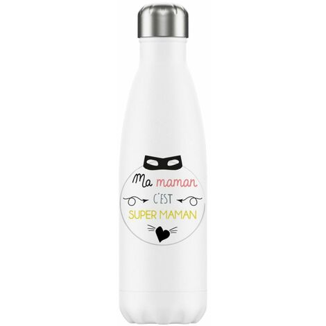 Bouteille isotherme en inox Super Maman